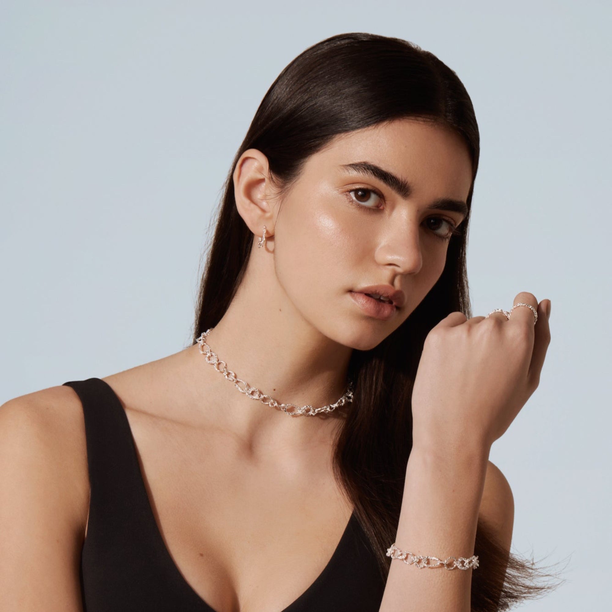 ASSEMBLY CHOKER collier collectio amalgame et boucle d'oreille