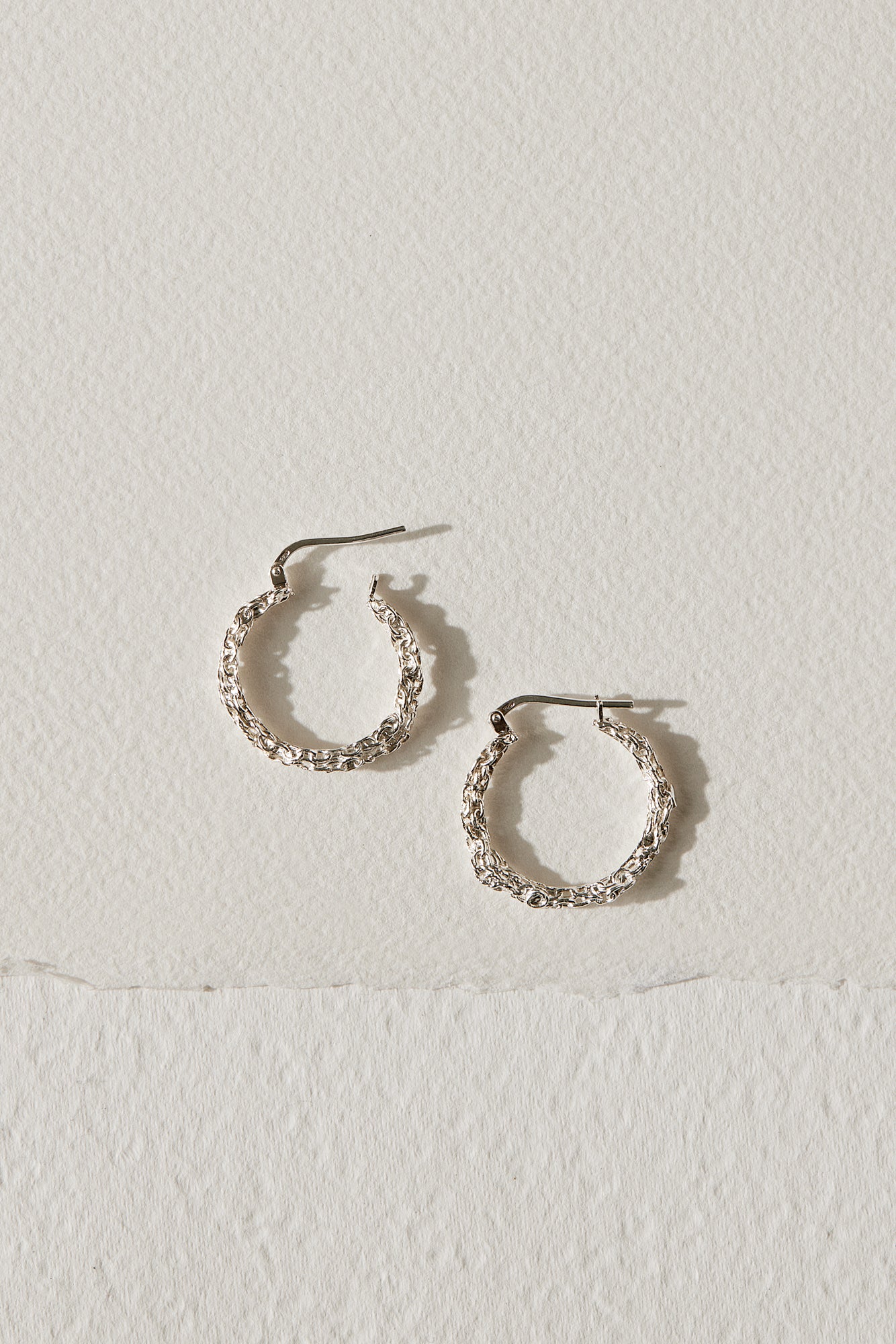 The Medium Amalgam Hoop Earrings - Sterling Silver - 20mm