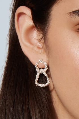 Intertwined Medium Drop Earrings - Bold and Refined in Sterling Silver