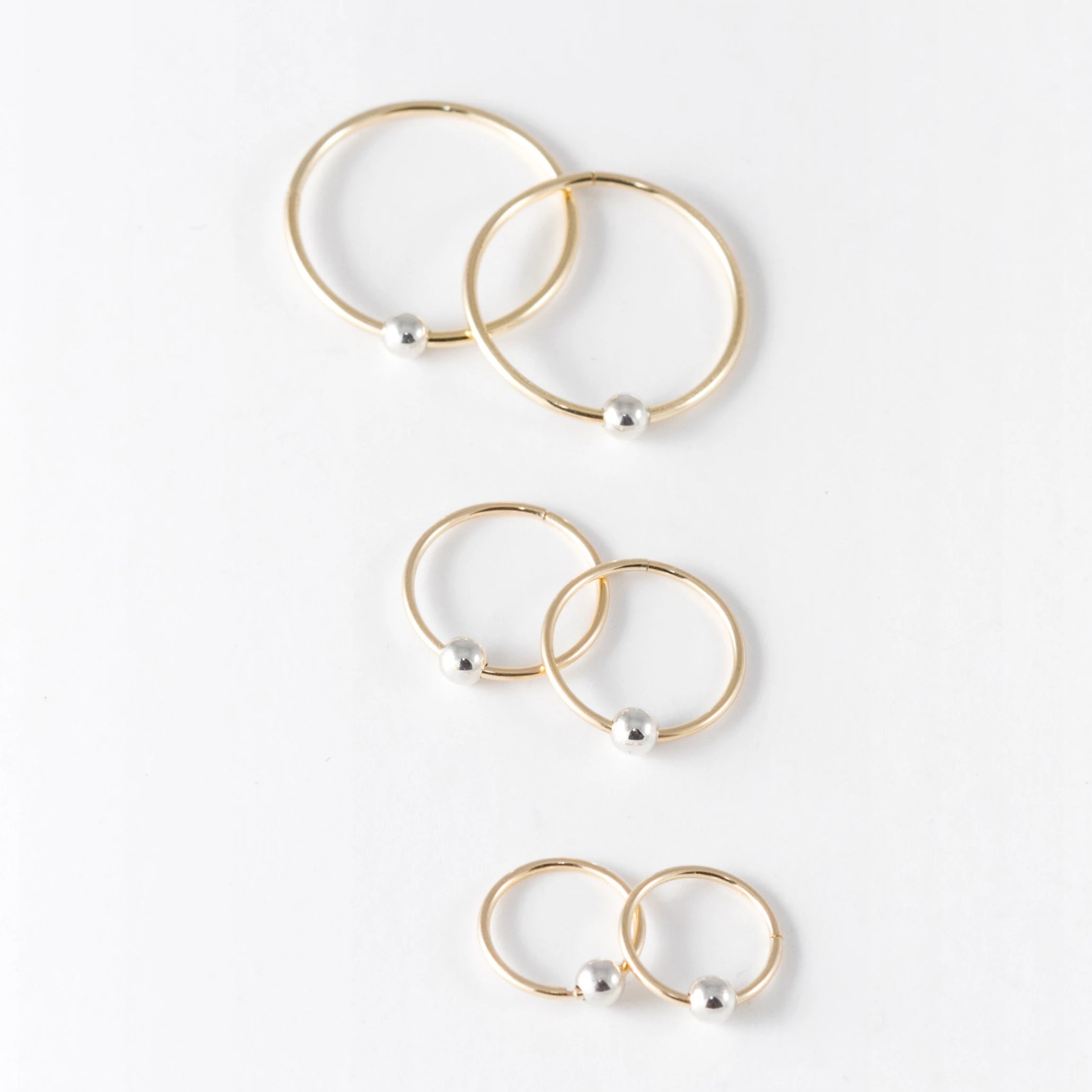12mm Sleepers Hoops Earrings – 10k Yellow Gold – Small - Camillette