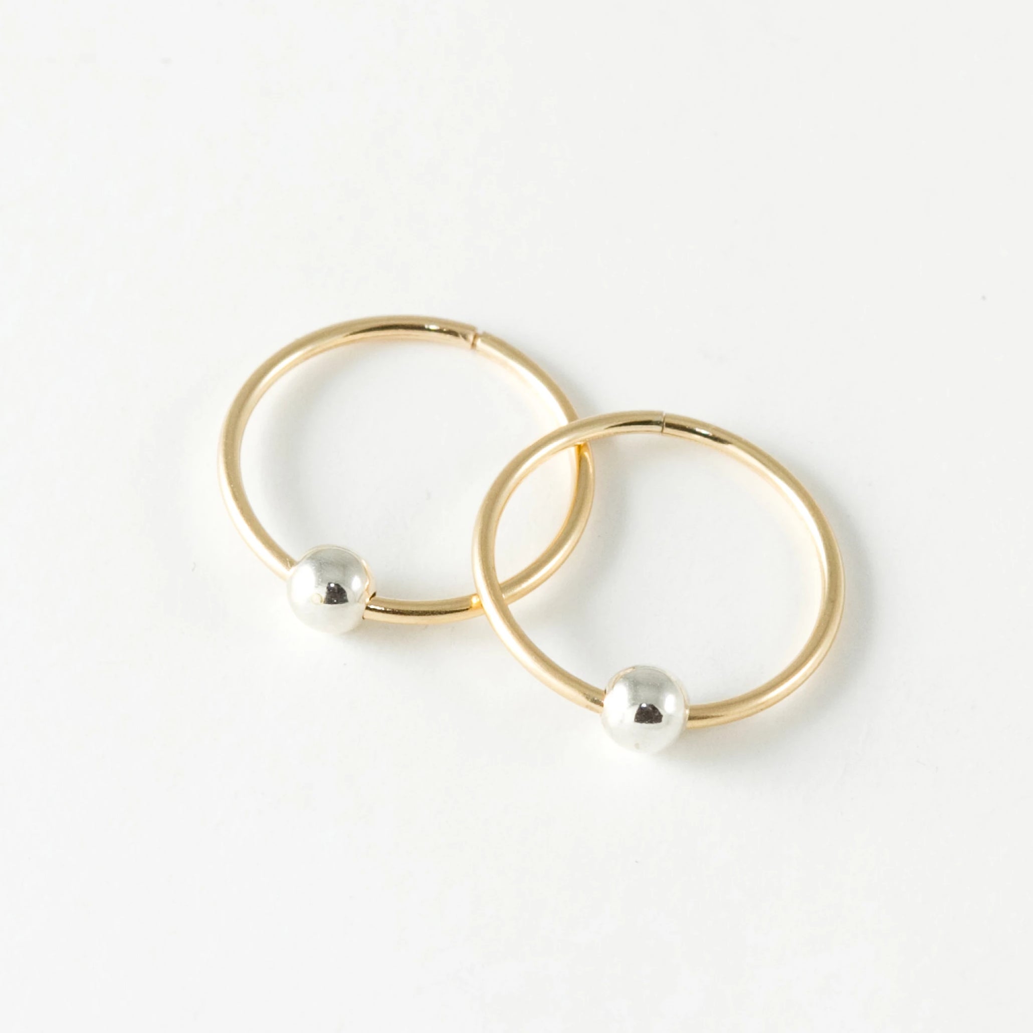 12mm Sleepers Hoops Earrings – 10k Yellow Gold – Small - Camillette