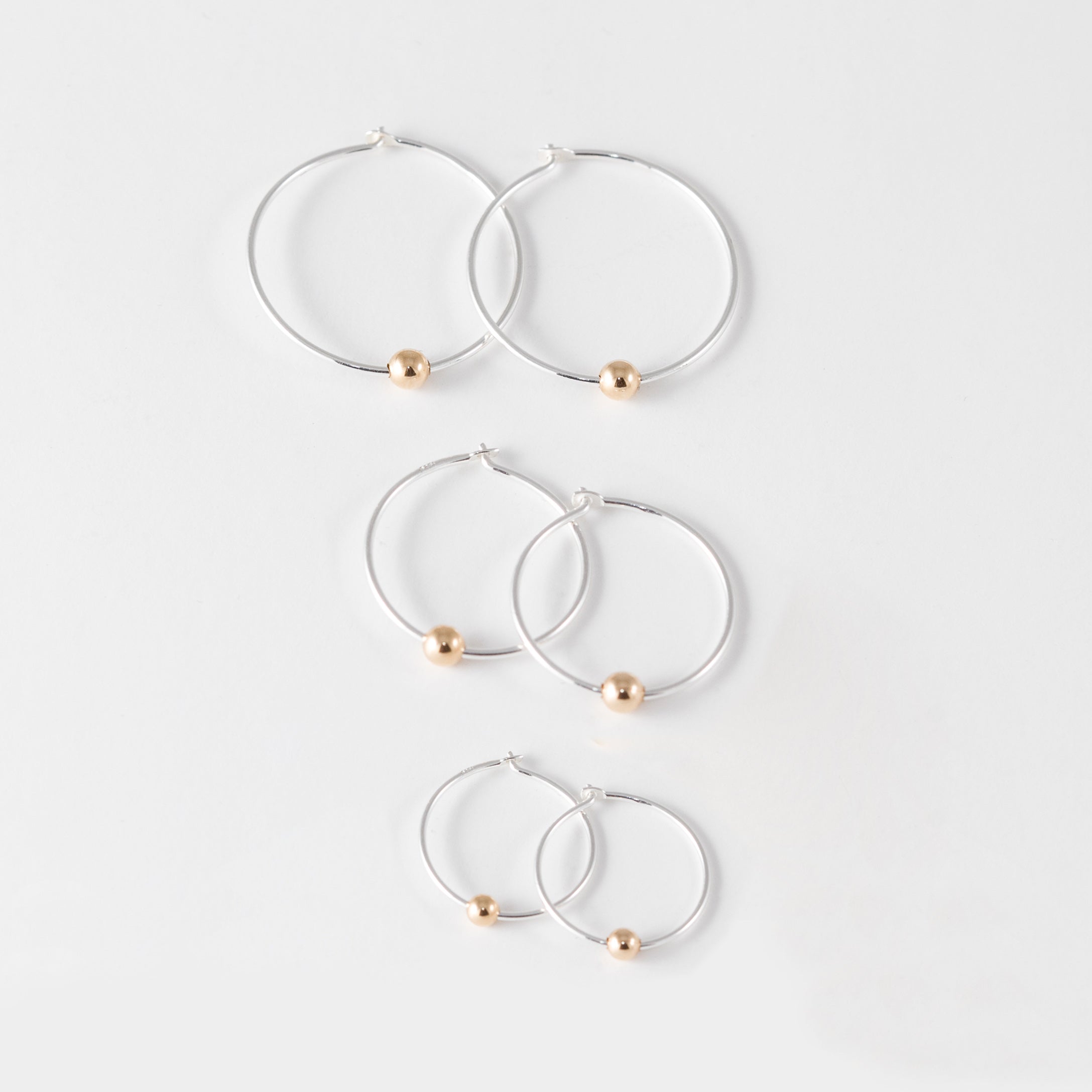 16mm Sleepers Hoops Earrings – Silver – Small - Camillette