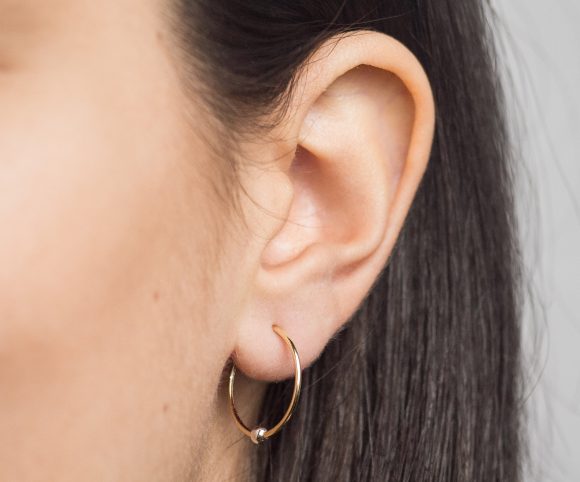 20mm Sleepers Hoops Earrings – 10k Yellow Gold – Large - Camillette