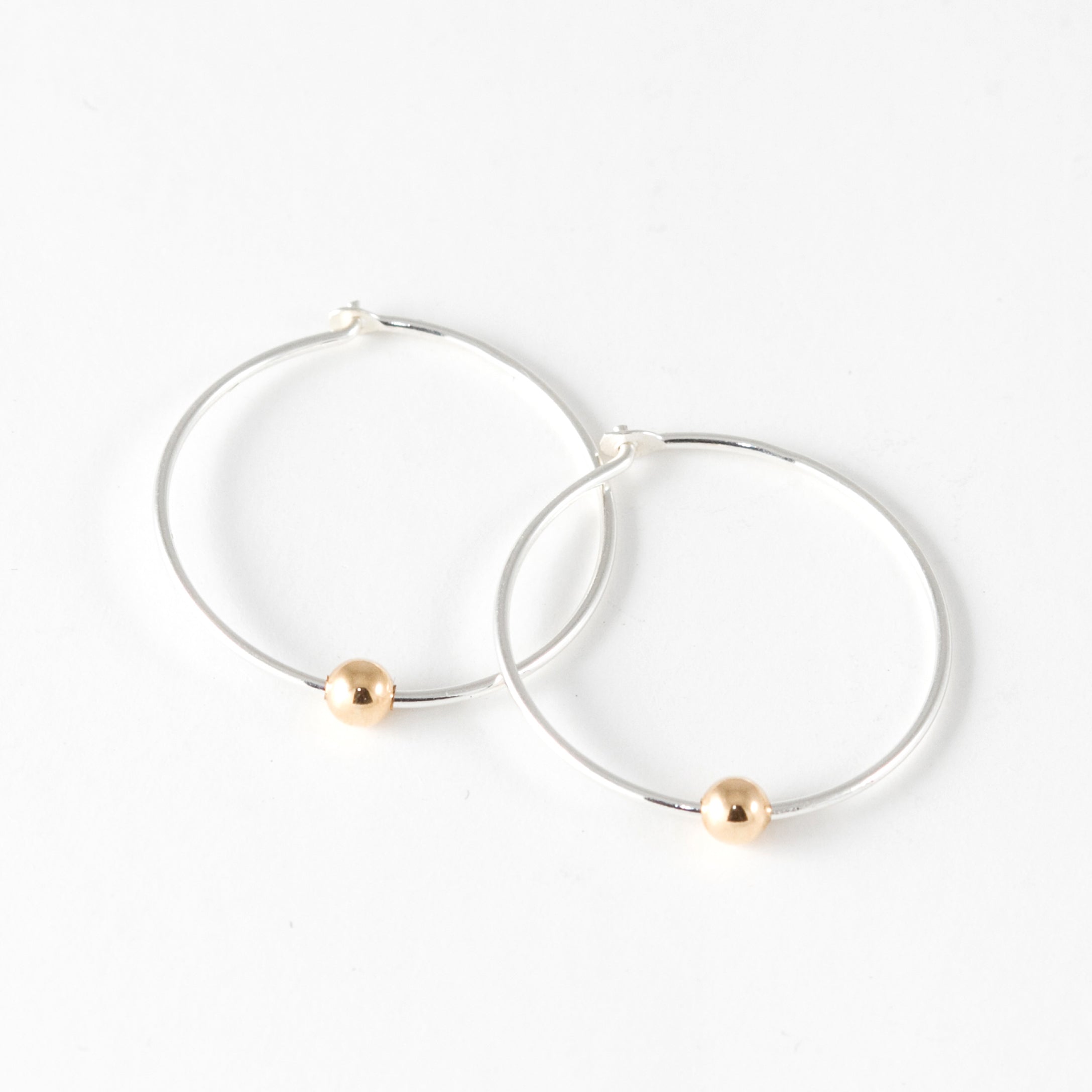 20mm Sleepers Hoops Earrings – Silver – Medium - Camillette