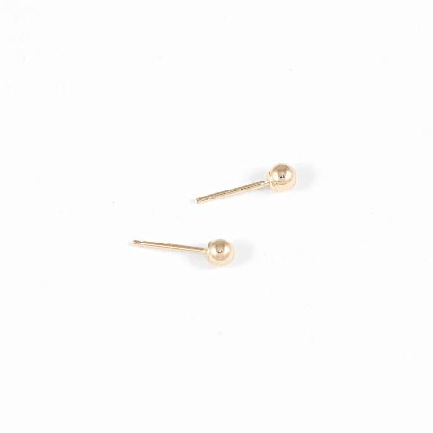 Ball Stud Earrings – 18k Yellow Gold – Small - Camillette