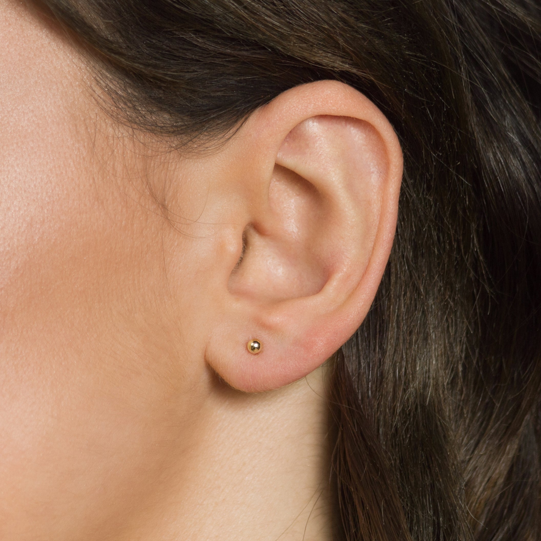 Ball Stud Earrings – 18k Yellow Gold – Small - Camillette