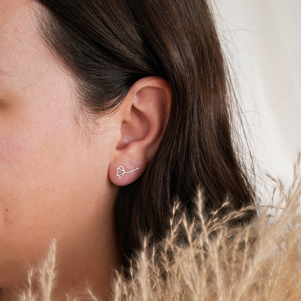Poppy Earrings - Silver - Camillette