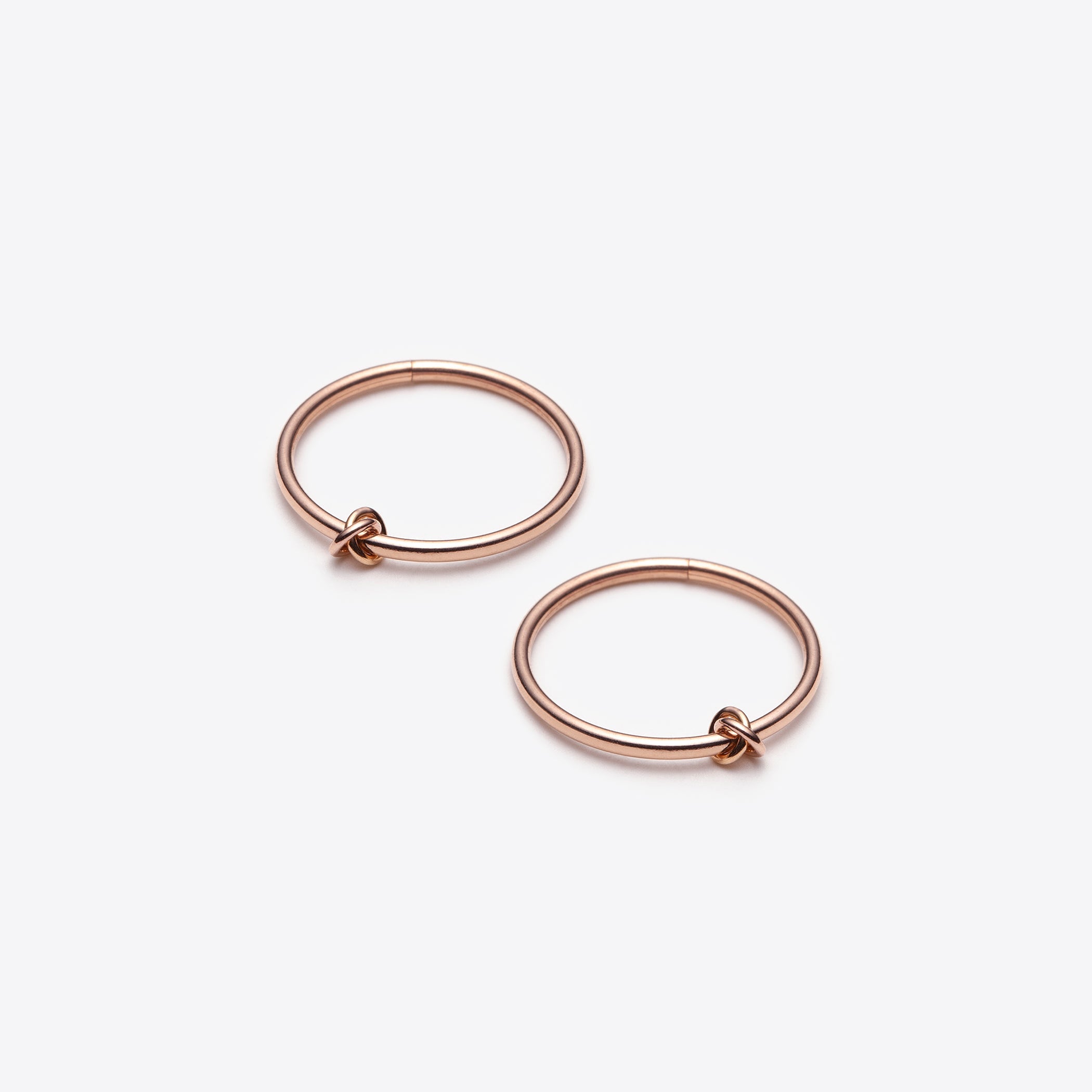 Prélude Sleepers Hoops Earrings - 10k Rose Gold - Camillette