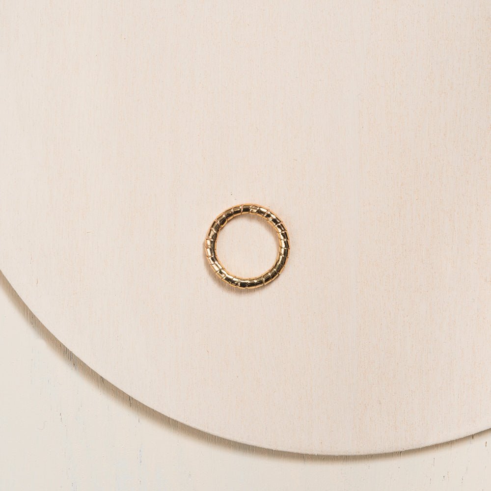 Thick Twist Ribbon Ring - 14k Gold - Camillette