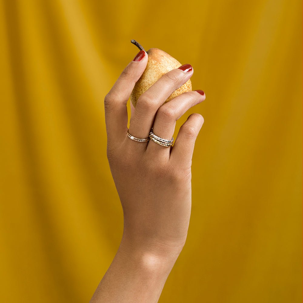 Thick Twist Ribbon Ring - 14k Gold - Camillette