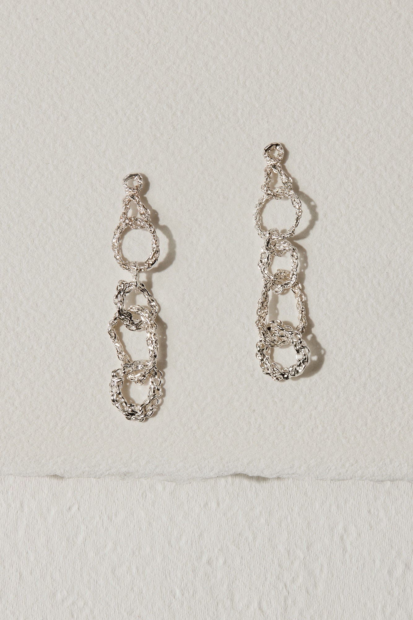 Silver drop earrings handmade in Canada