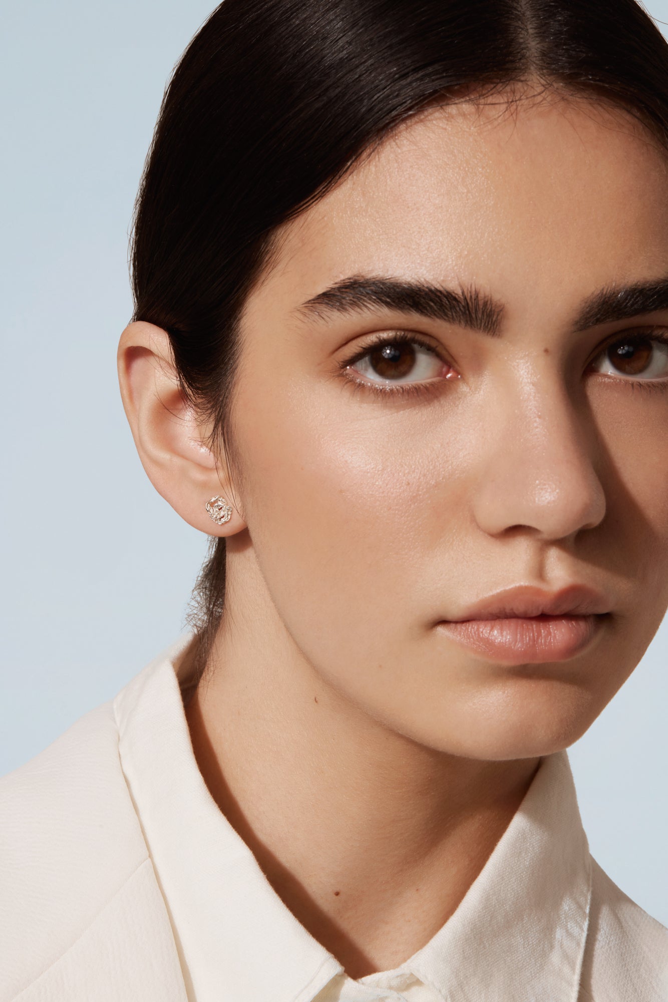 The Intertwined Stud Earrings - Silver Sterling