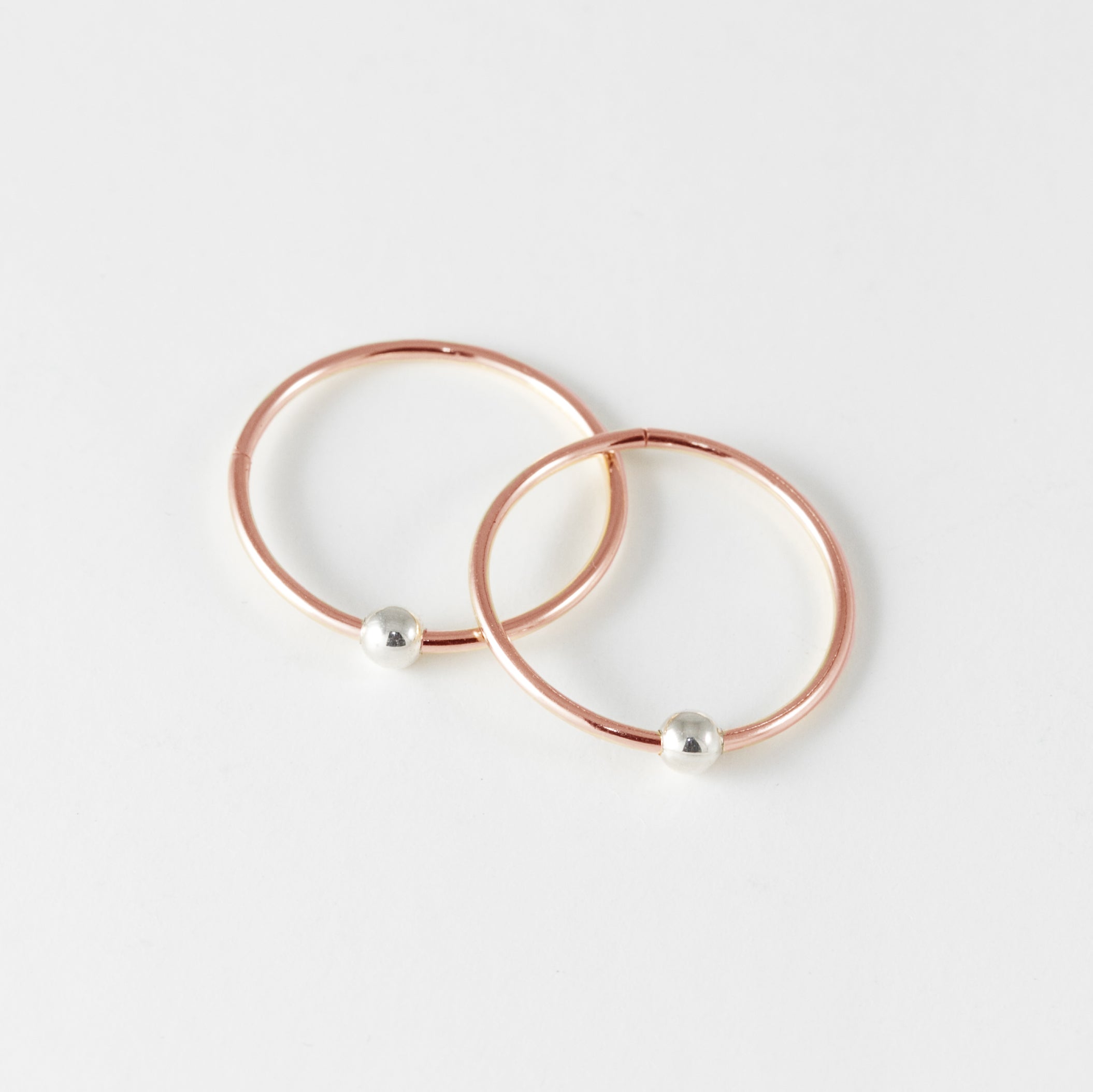 20mm Sleepers Hoops Earrings – 10k Rose Gold – Large - Camillette