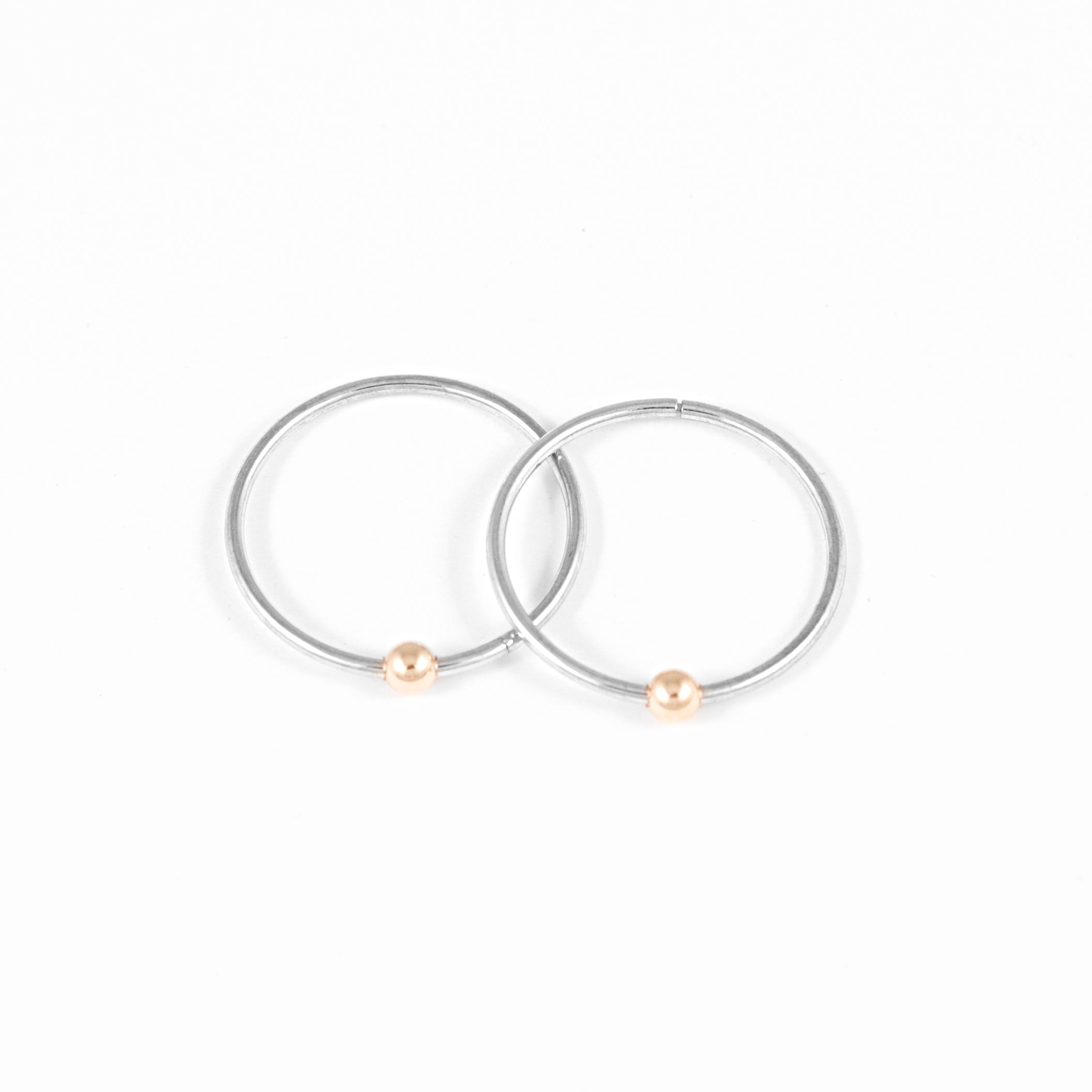 20mm Sleepers Hoops Earrings – 10k White Gold – Large - Camillette