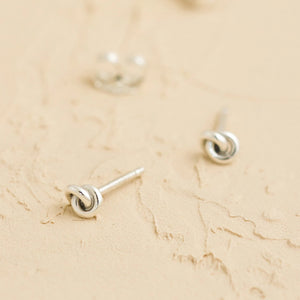 Knot Stud Earrings – Sterling Silver