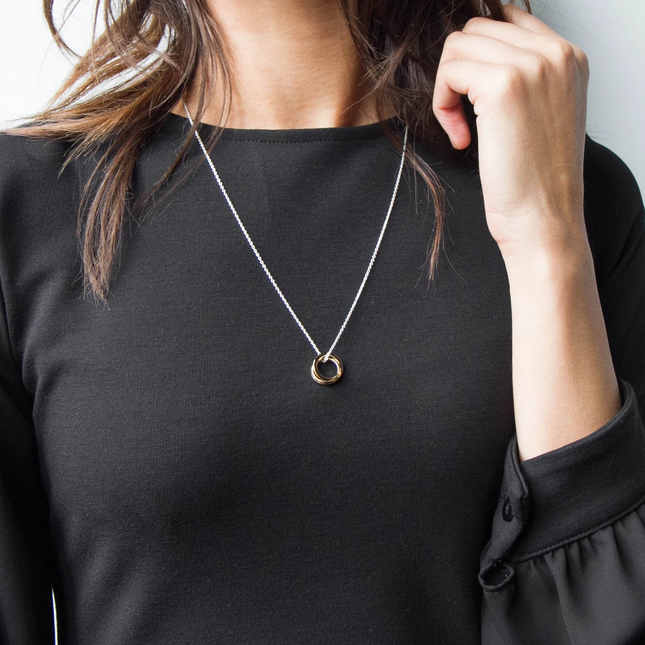 Line Union Necklace – 14k Gold Plated & Sterling Silver - Camillette