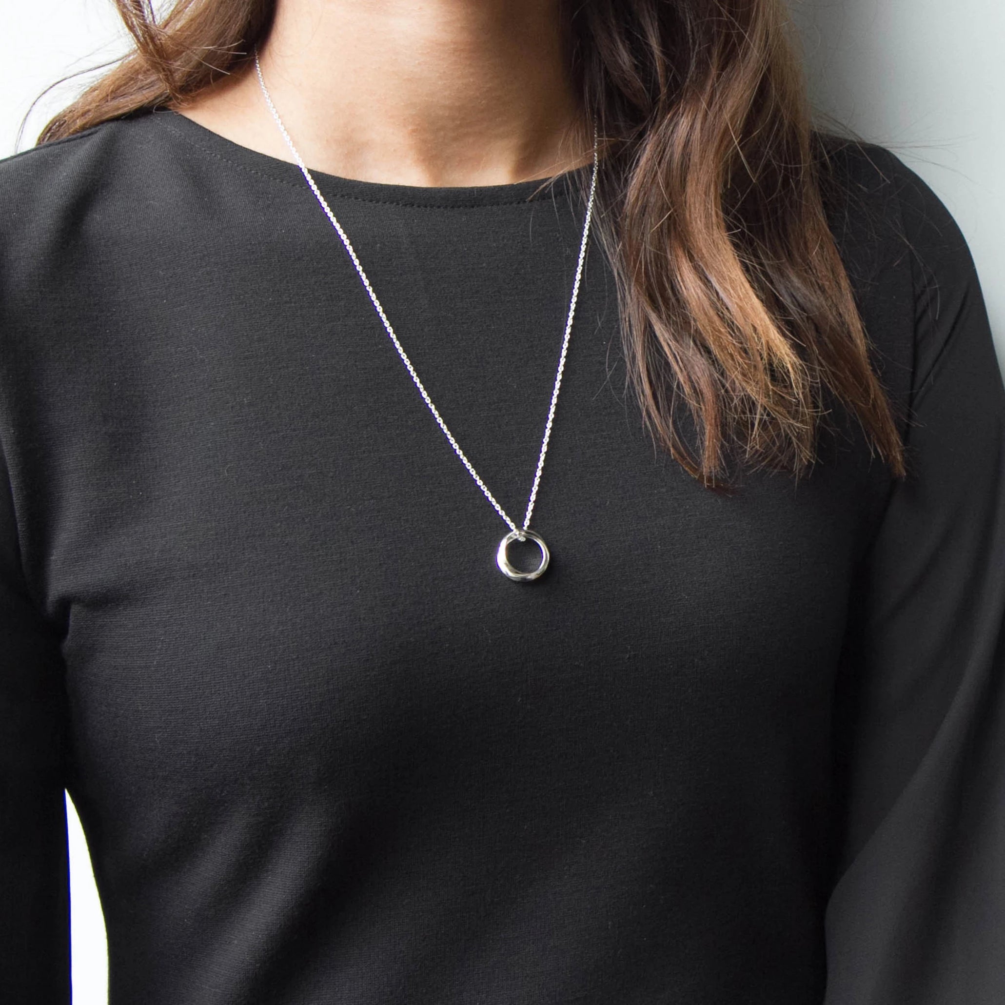 Line Union Necklace – Sterling Silver - Camillette