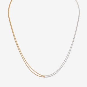 Loop Necklace - Silver & 10k Yellow Gold - 16