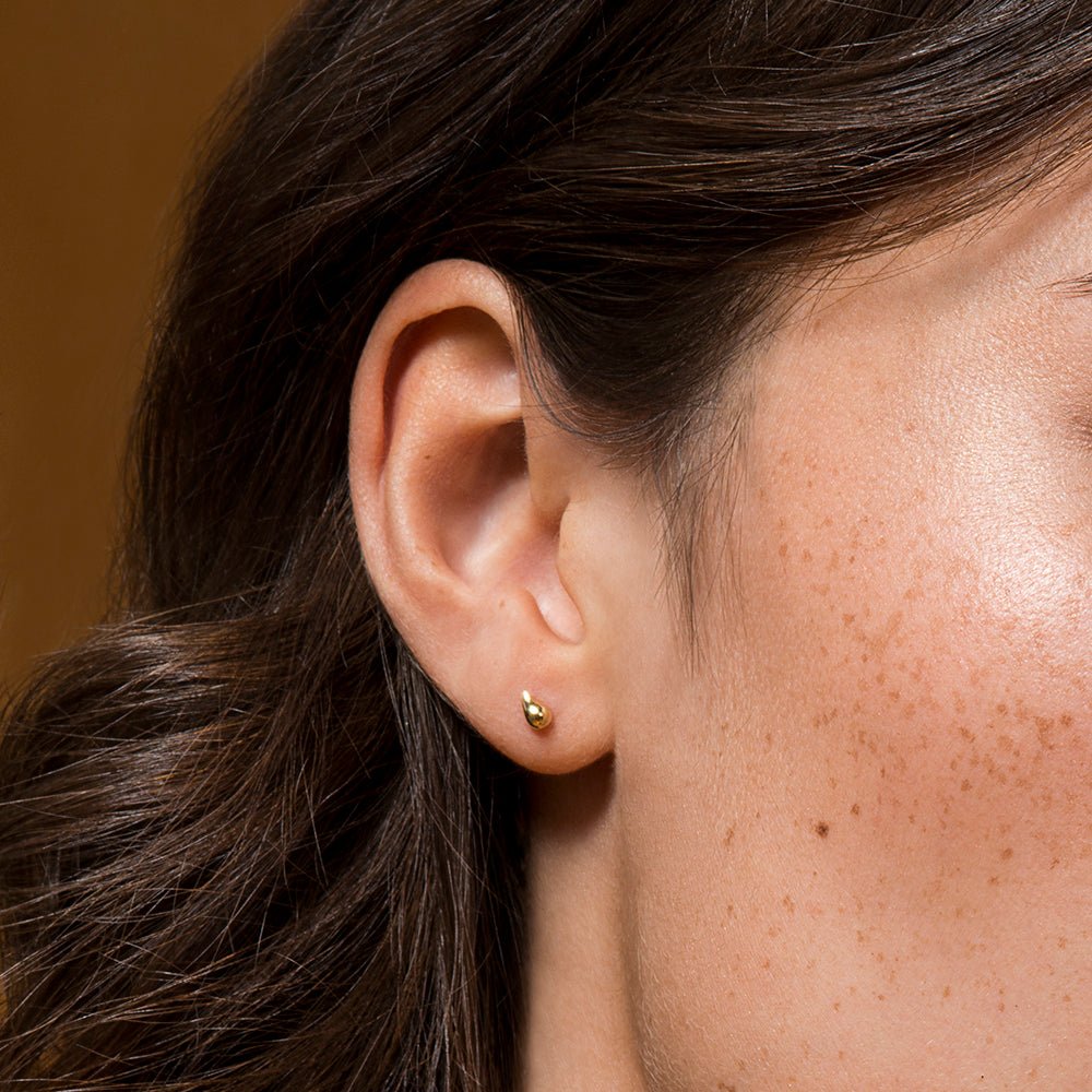 Paisley Stud Earrings - 14k Gold - Camillette