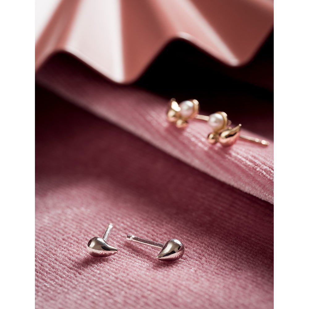 Paisley Stud Earrings - 14k Gold - Camillette