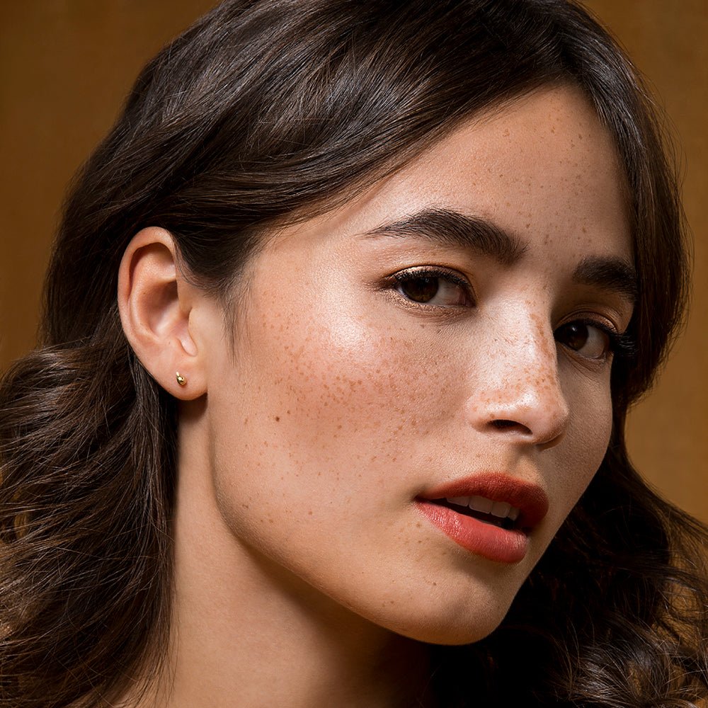 Paisley Stud Earrings - Sterling Silver - Camillette