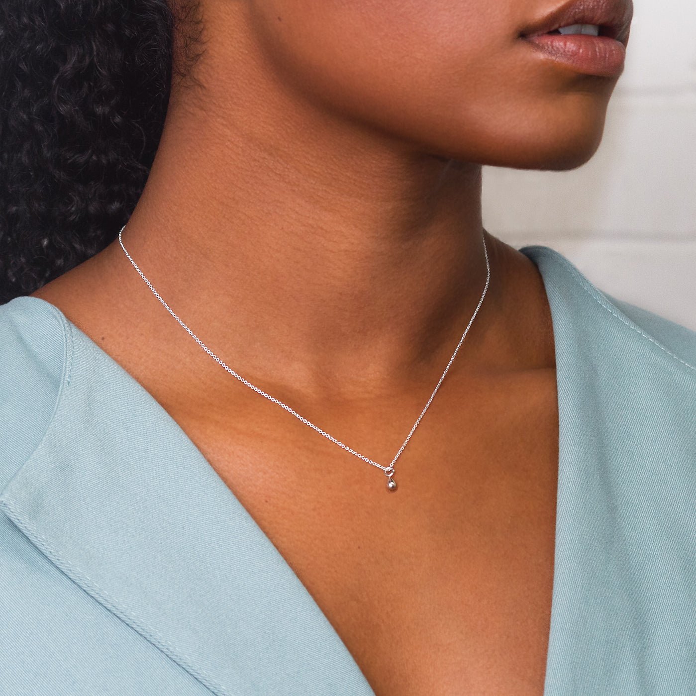 Small Drop Necklace - 10k & 14k Gold - Camillette