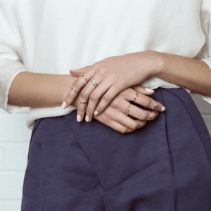 Stacking silver ring (set of 3)