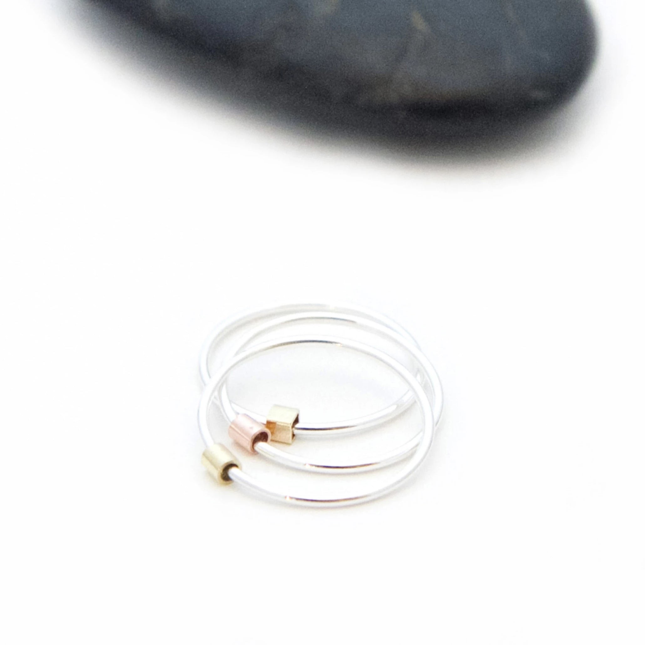 Stacking silver ring (set of 3) - Camillette