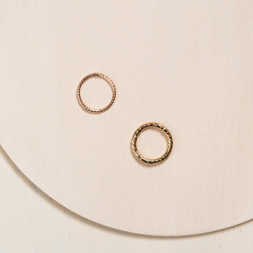 Thick Twist Ribbon Ring - 14k Gold - Camillette